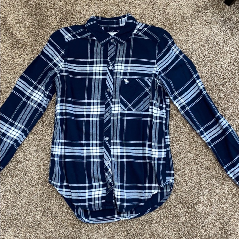 Abercrombie & Fitch Plaid Polo Shirt.